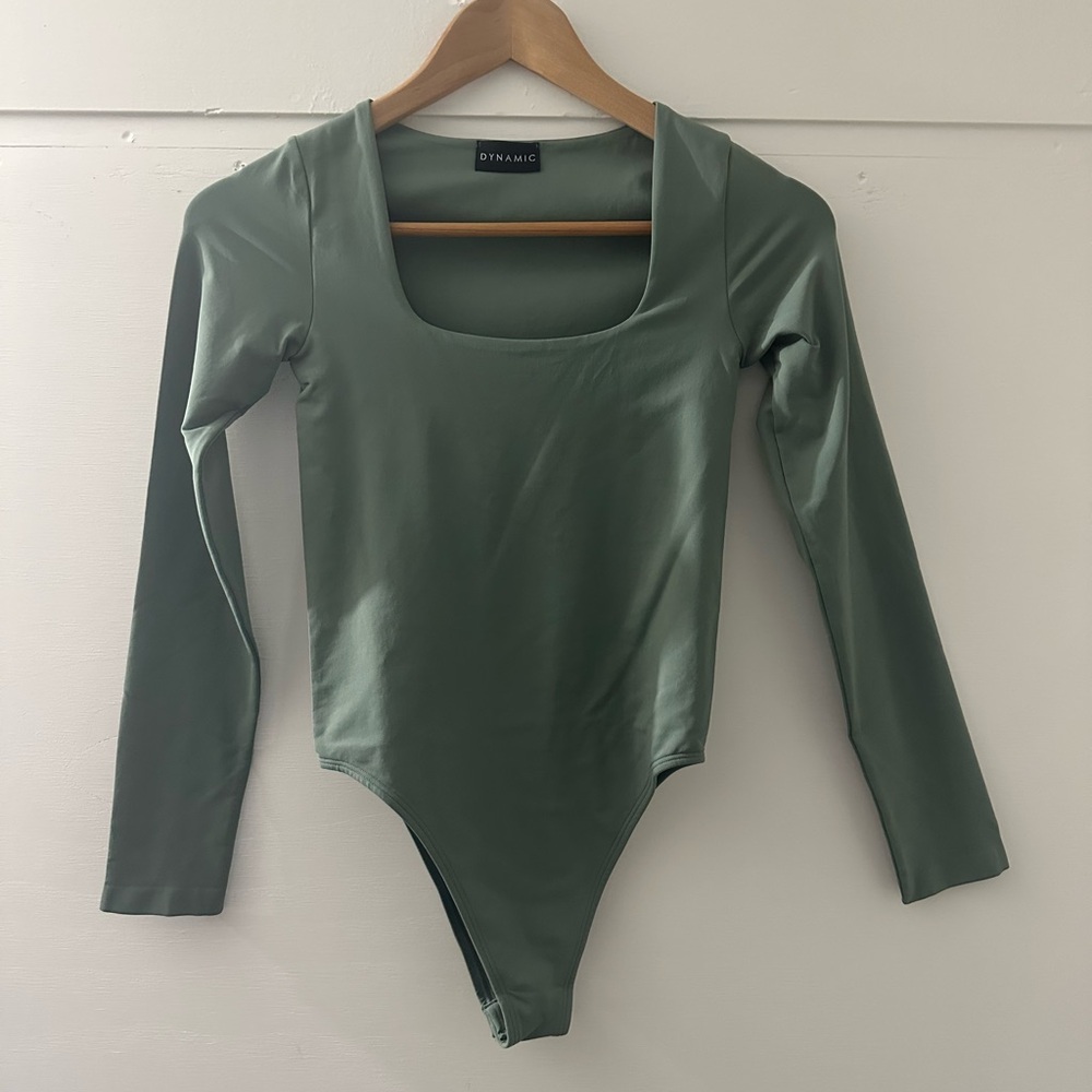 Dynamite Olive Long Sleeve Bodysuit